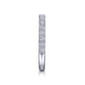 14K White Gold Matching Wedding Band - 0.43 ct