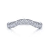 14K White Gold Matching Wedding Band - 0.45 ct