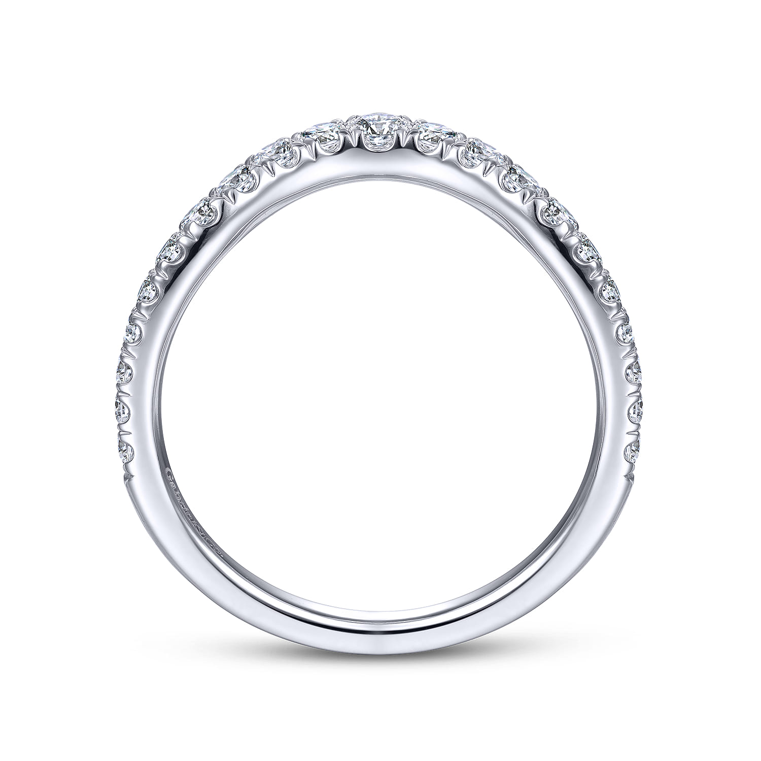14K White Gold Matching Wedding Band - 0.45 ct - Shot 2