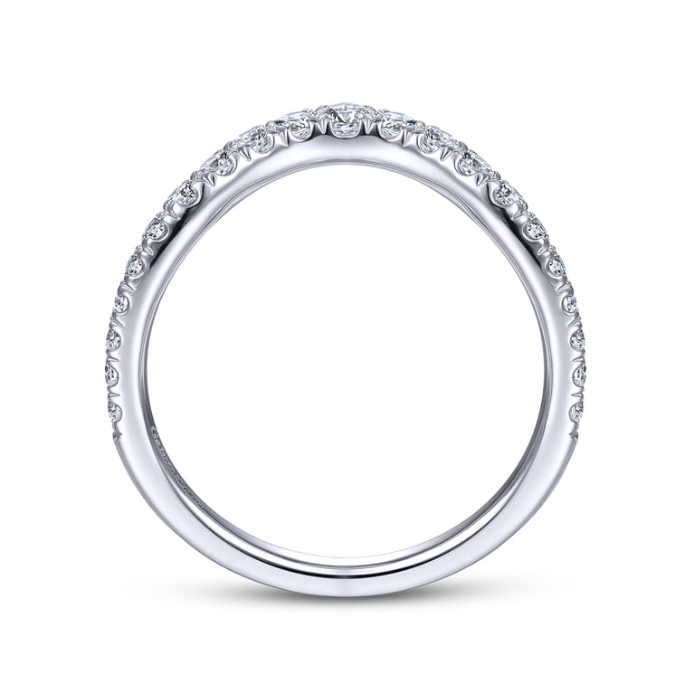 14K White Gold Matching Wedding Band - 0.45 ct - Shot 2