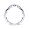 14K White Gold Matching Wedding Band - 0.45 ct