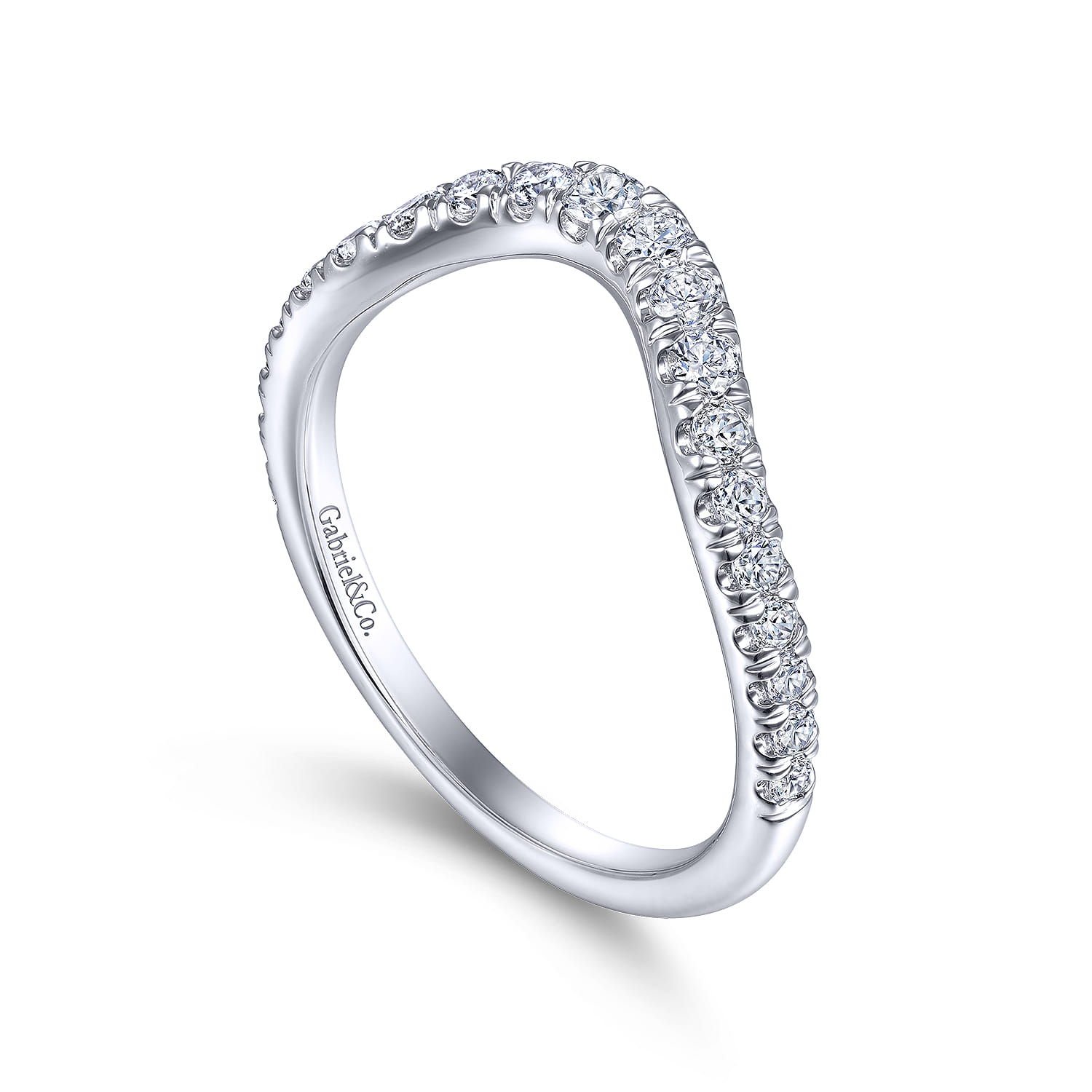 14K White Gold Matching Wedding Band - 0.45 ct - Shot 3