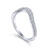 14K White Gold Matching Wedding Band - 0.45 ct