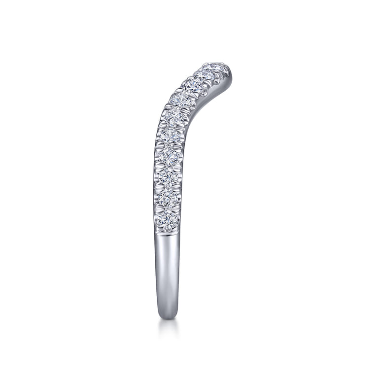 14K White Gold Matching Wedding Band - 0.45 ct - Shot 5