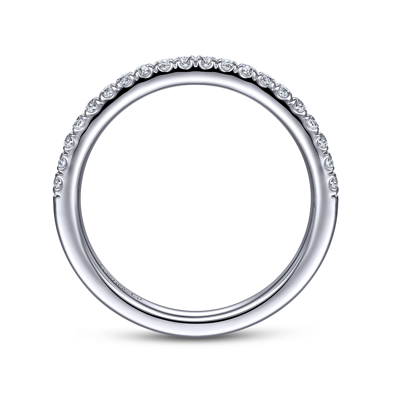 14K White Gold Matching Wedding Band - 0.25 ct - Shot 2