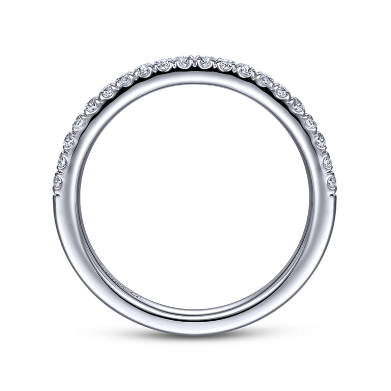 14K White Gold Matching Wedding Band - 0.25 ct - Shot 2