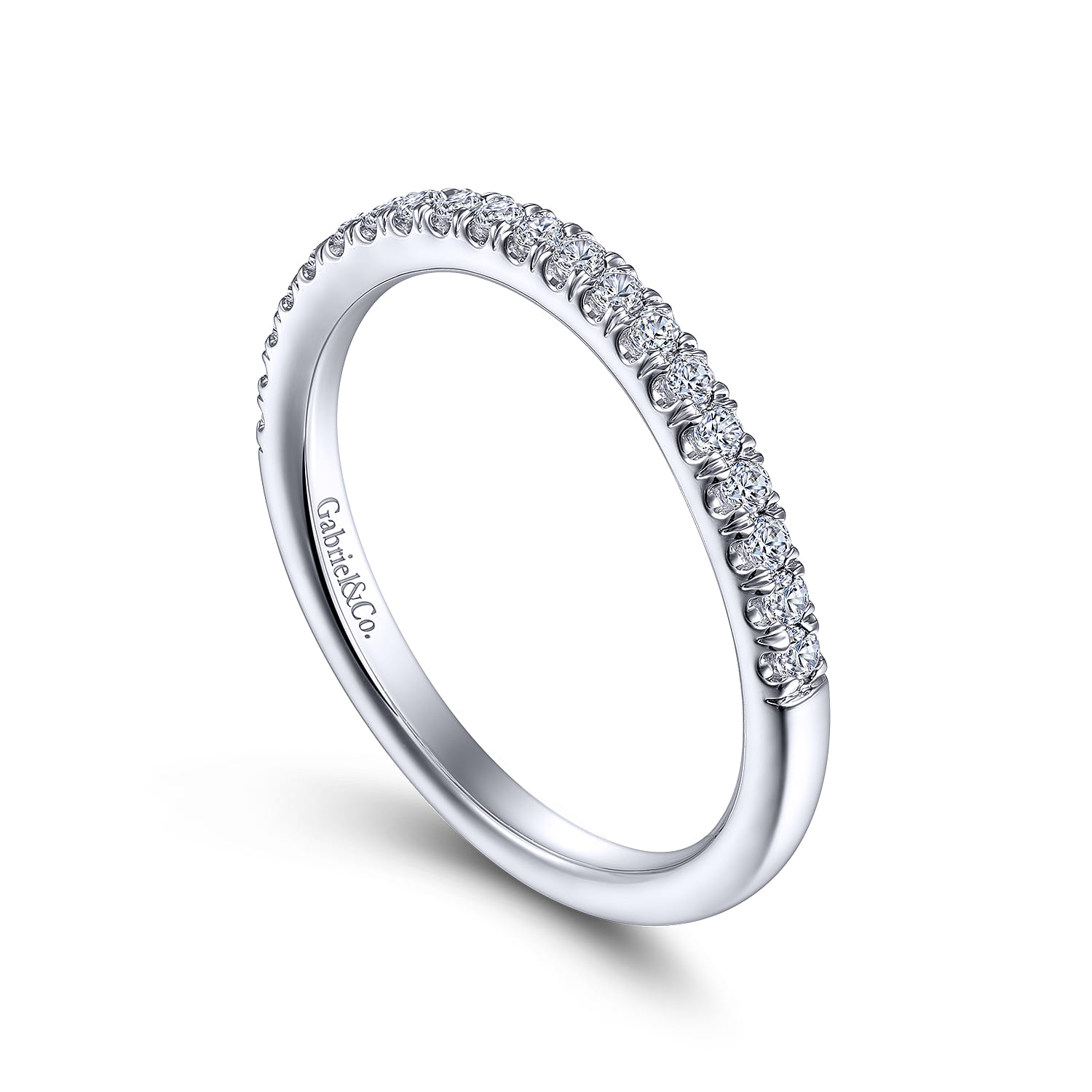 14K White Gold Matching Wedding Band - 0.25 ct - Shot 3