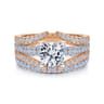14K White Gold Matching Wedding Band - 0.25 ct