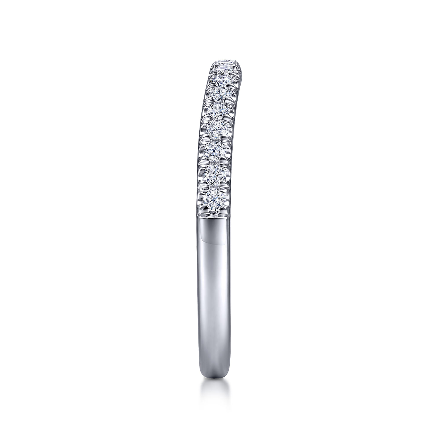 14K White Gold Matching Wedding Band - 0.25 ct - Shot 5