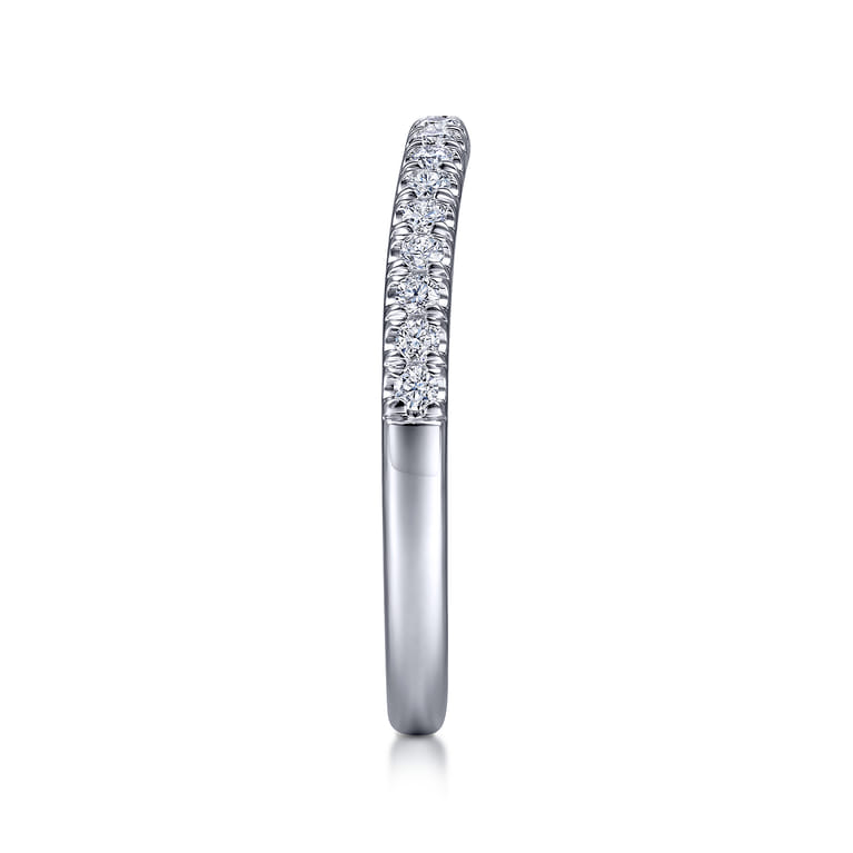 14K White Gold Matching Wedding Band - 0.25 ct - Shot 5