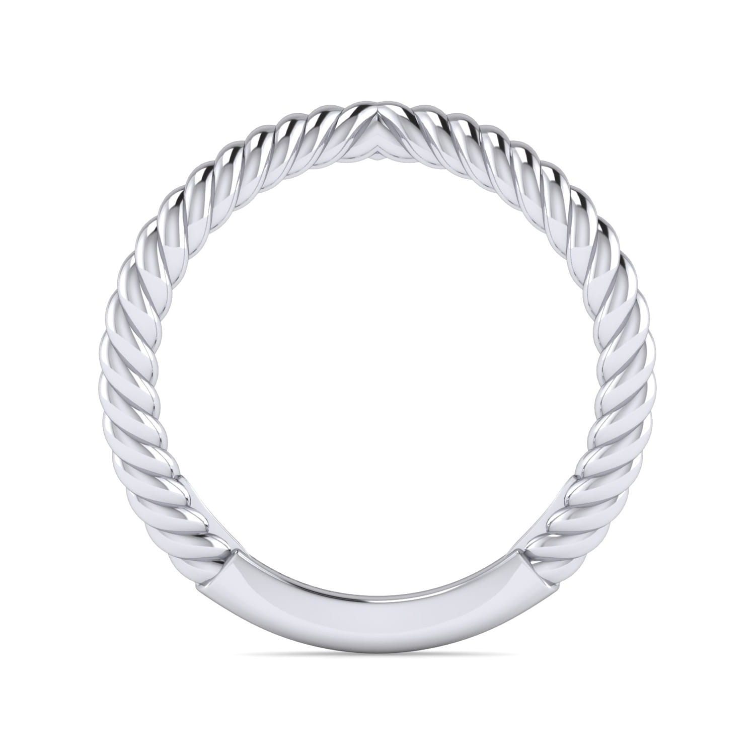 14K White Gold Matching Wedding Band - Shot 2