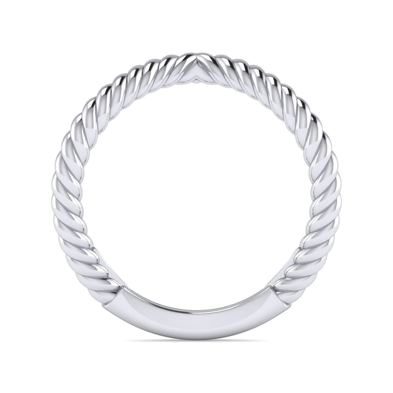 14K White Gold Matching Wedding Band - Shot 2