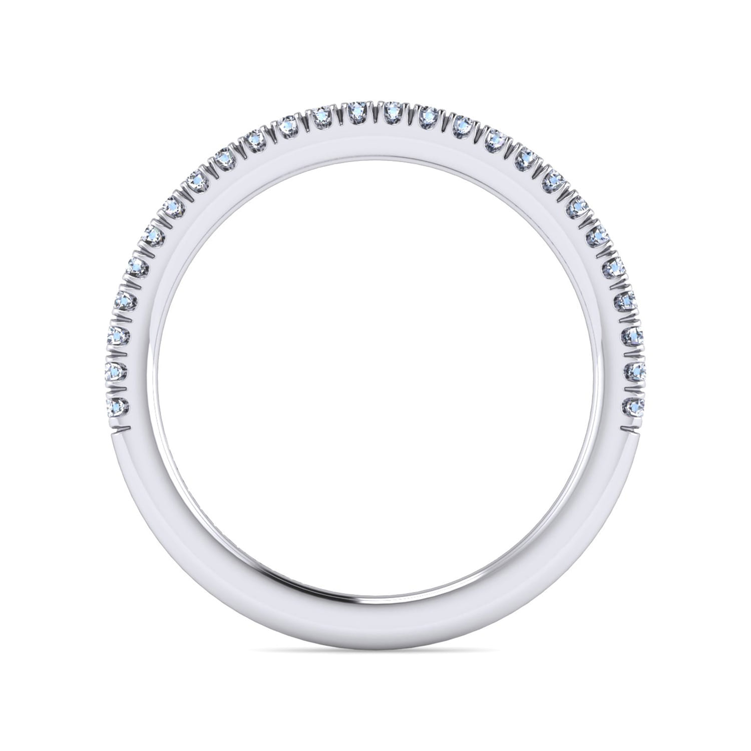 14K White Gold Matching Wedding Band - 0.2 ct - Shot 2