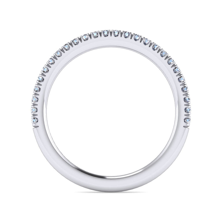 14K White Gold Matching Wedding Band - 0.2 ct - Shot 2