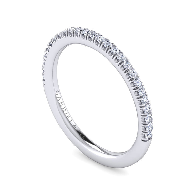 14K White Gold Matching Wedding Band - 0.2 ct - Shot 3