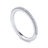 14K White Gold Matching Wedding Band - 0.2 ct