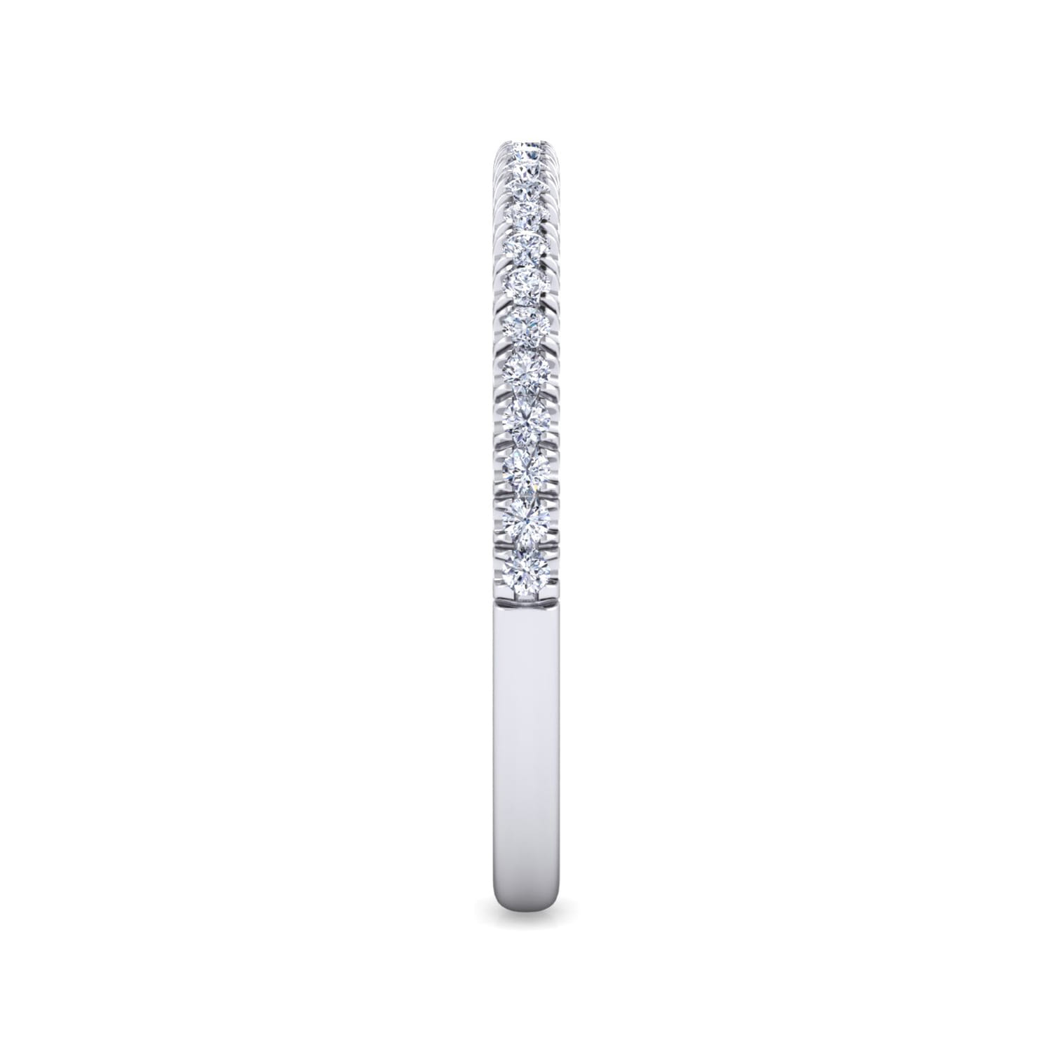 14K White Gold Matching Wedding Band - 0.2 ct - Shot 4