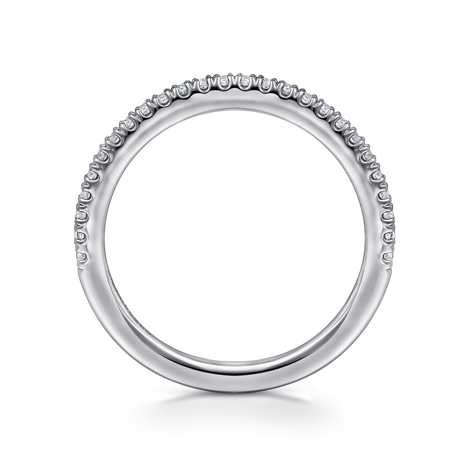 14K White Gold Matching Wedding Band - 0.2 ct - Shot 2