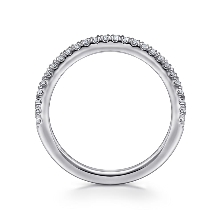 14K White Gold Matching Wedding Band - 0.2 ct - Shot 2