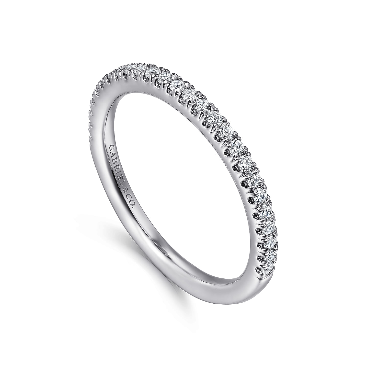 14K White Gold Matching Wedding Band - 0.2 ct - Shot 3