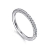 14K White Gold Matching Wedding Band - 0.2 ct