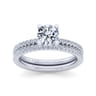 14K White Gold Matching Wedding Band - 0.2 ct