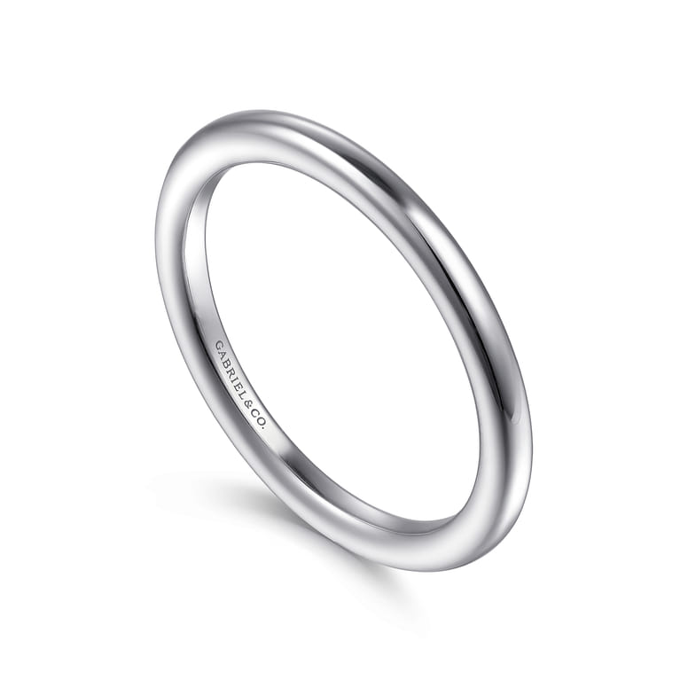 14K White Gold Matching Wedding Band - Shot 3