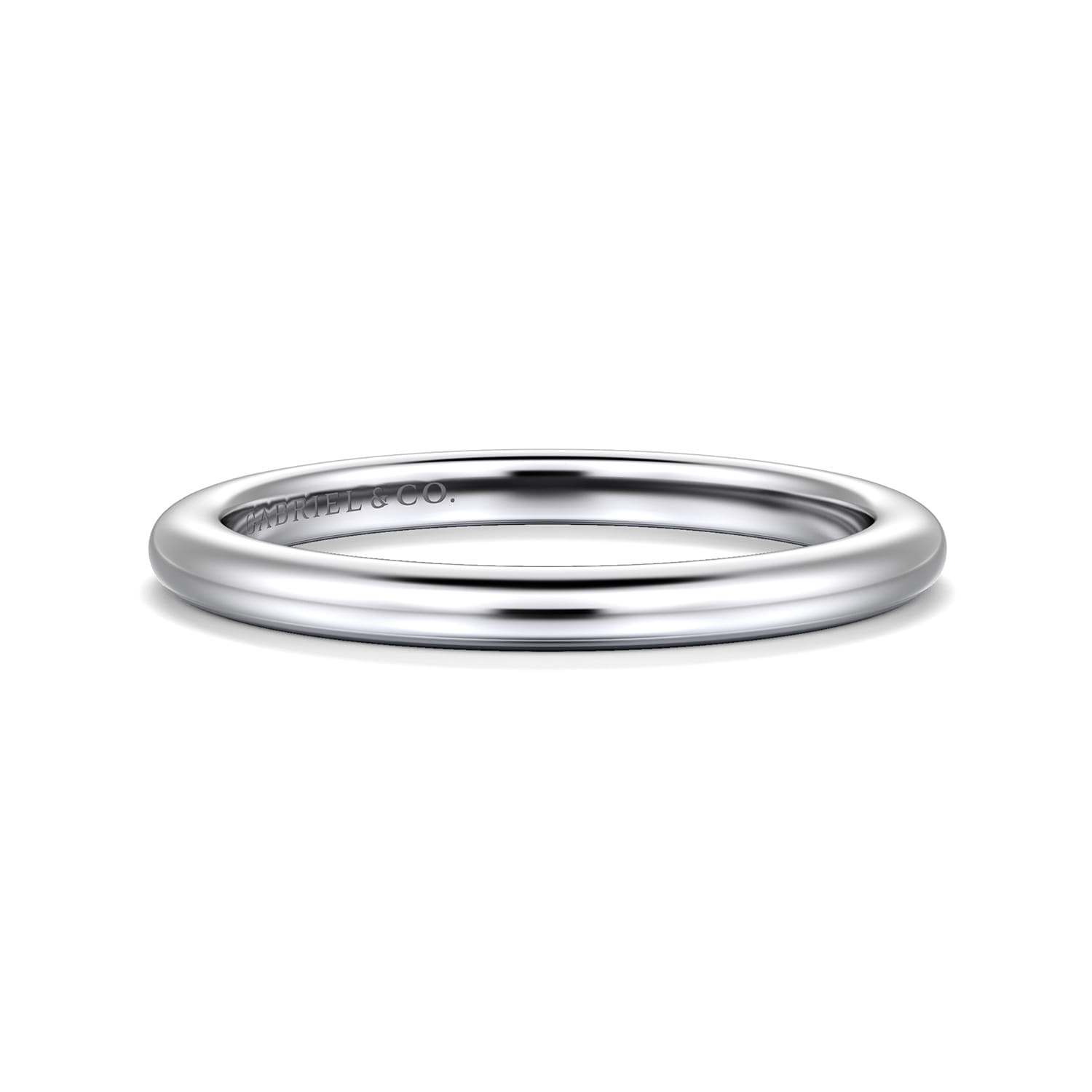 14K White Gold Matching Wedding Band - Shot 1