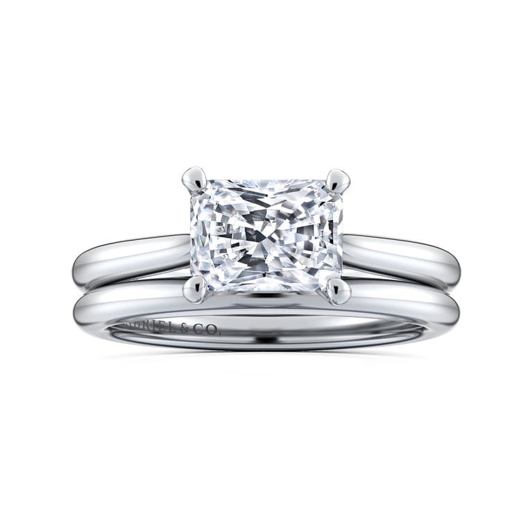 14K White Gold Matching Wedding Band - Shot 4