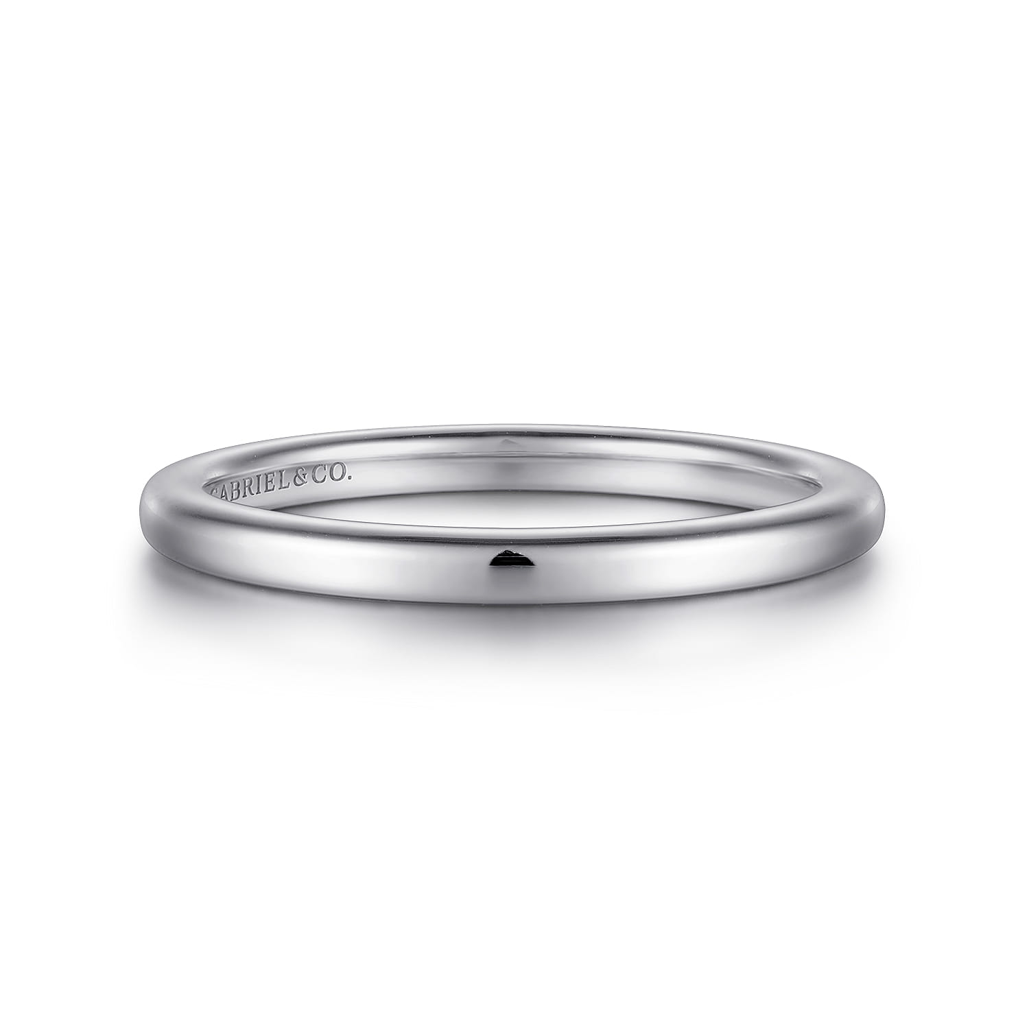 14K White Gold Matching Wedding Band - Shot 1