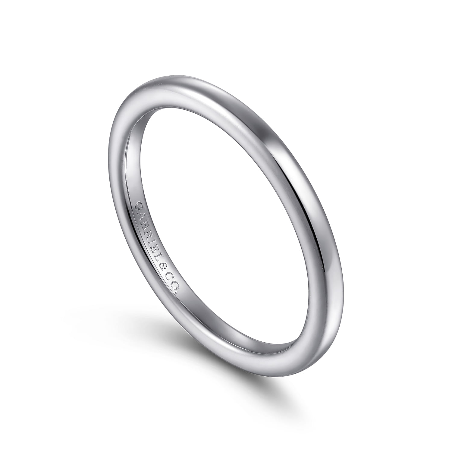 14K White Gold Matching Wedding Band - Shot 3