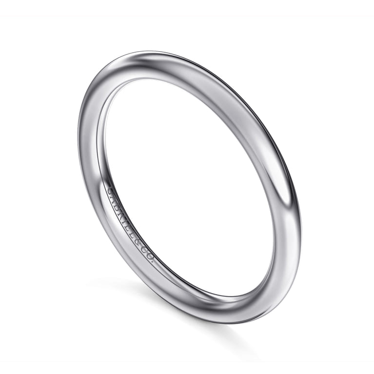 14K White Gold Matching Wedding Band - Shot 3