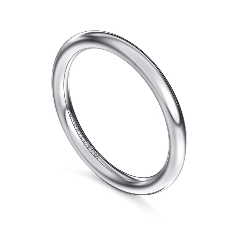 14K White Gold Matching Wedding Band - Shot 3