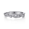 14K White Gold Matching Wedding Band - 0.07 ct