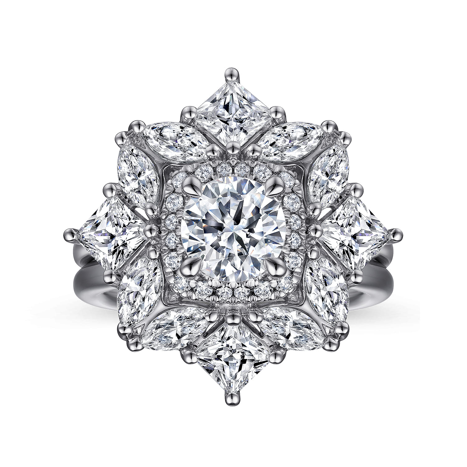 14K White Gold Matching Wedding Band - Shot 4