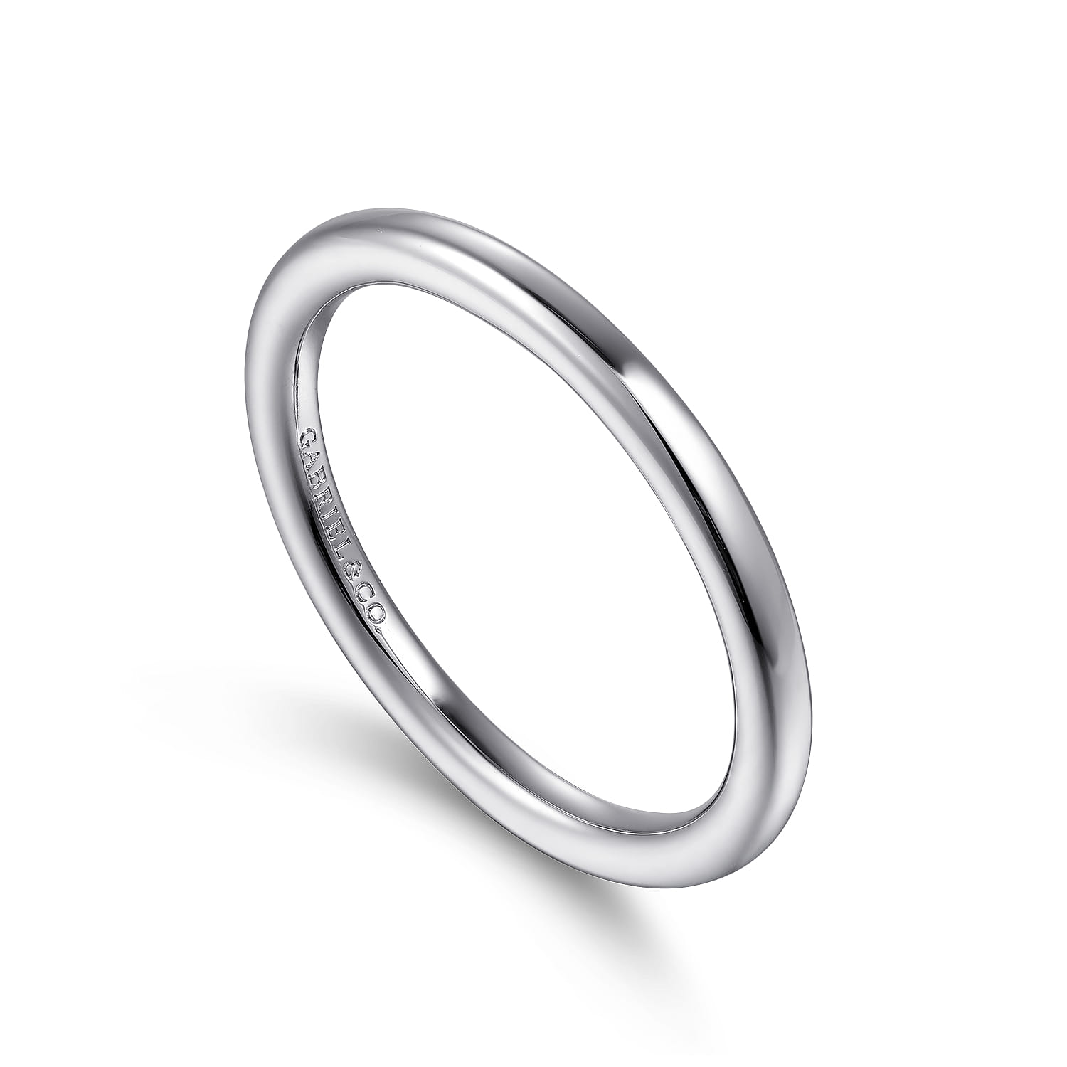 14K White Gold Matching Wedding Band - Shot 3