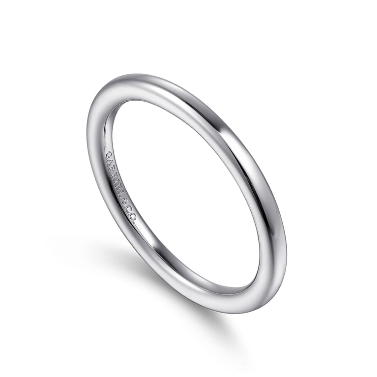 14K White Gold Matching Wedding Band - Shot 3
