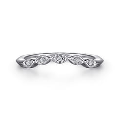 14K White Gold Matching Wedding Band