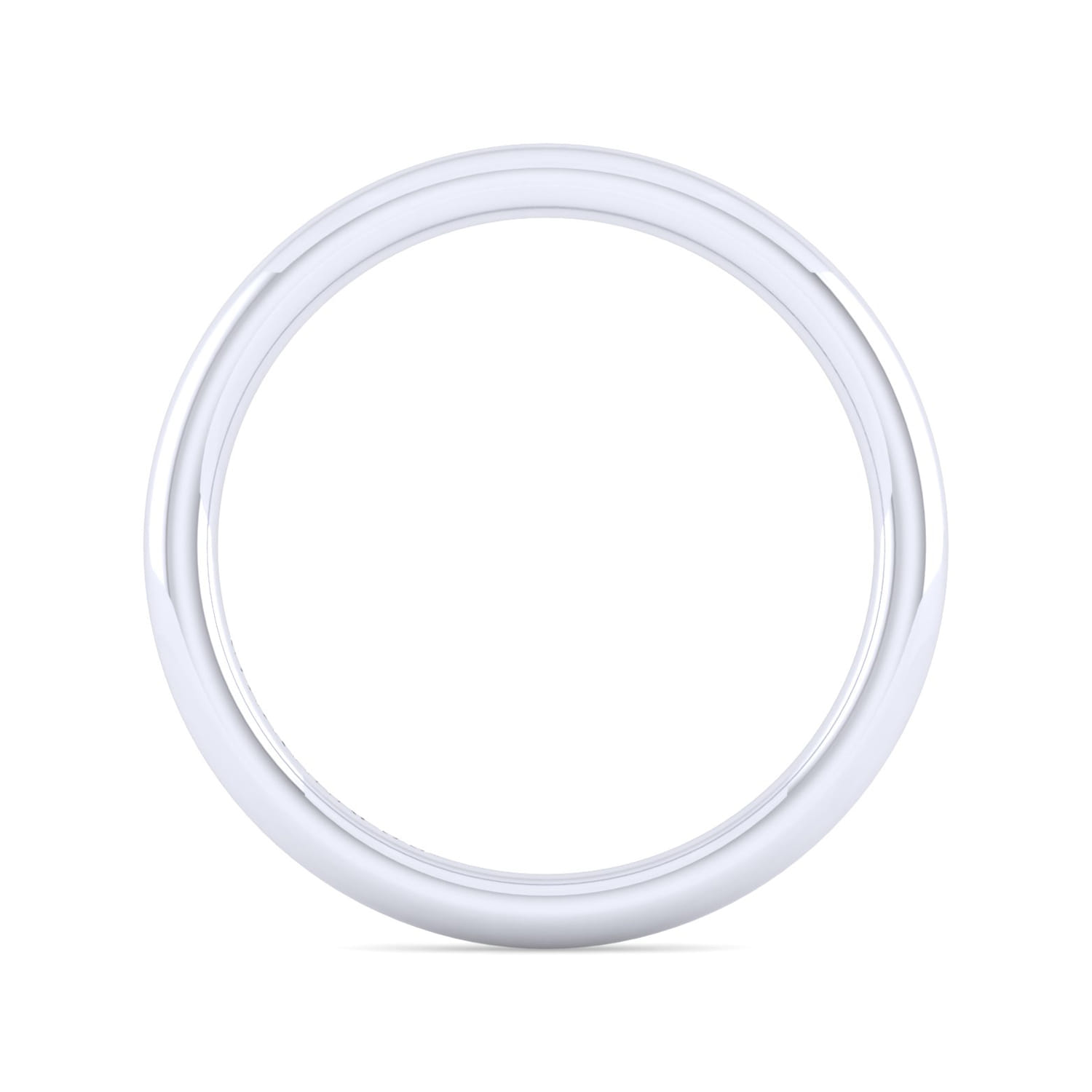 14K White Gold Matching Wedding Band - Shot 2