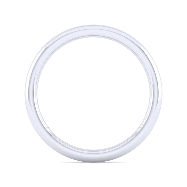 14K White Gold Matching Wedding Band - Shot 2