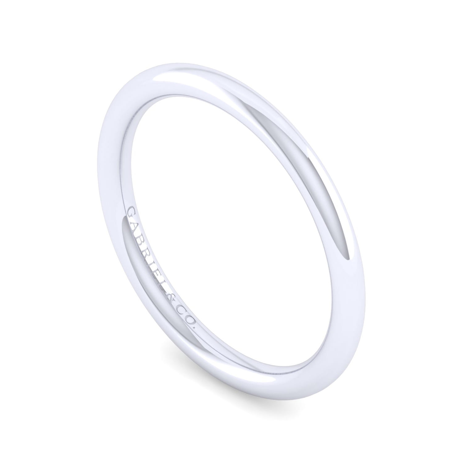 14K White Gold Matching Wedding Band - Shot 3