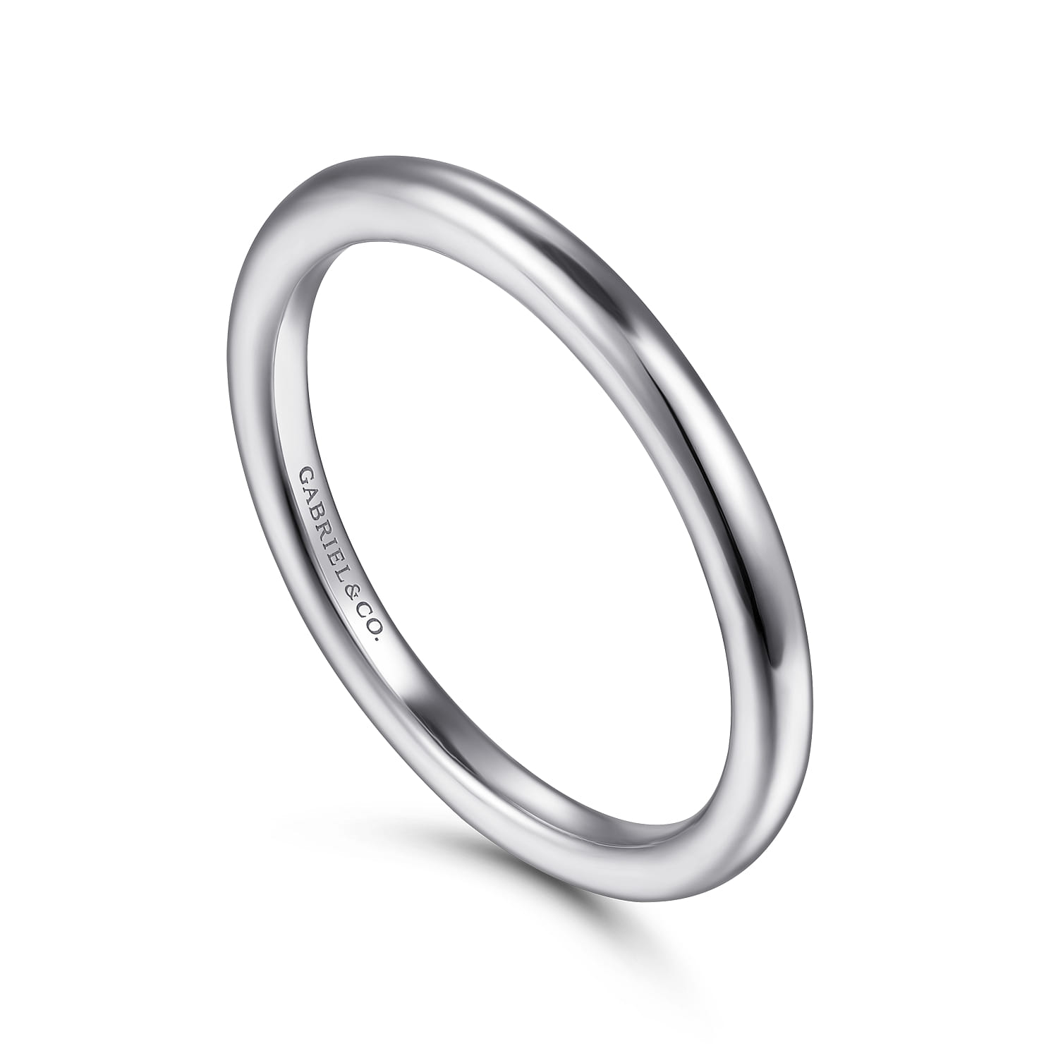 14K White Gold Matching Wedding Band - Shot 3