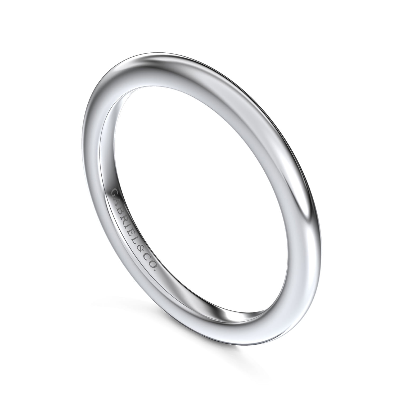 14K White Gold Matching Wedding Band - Shot 3