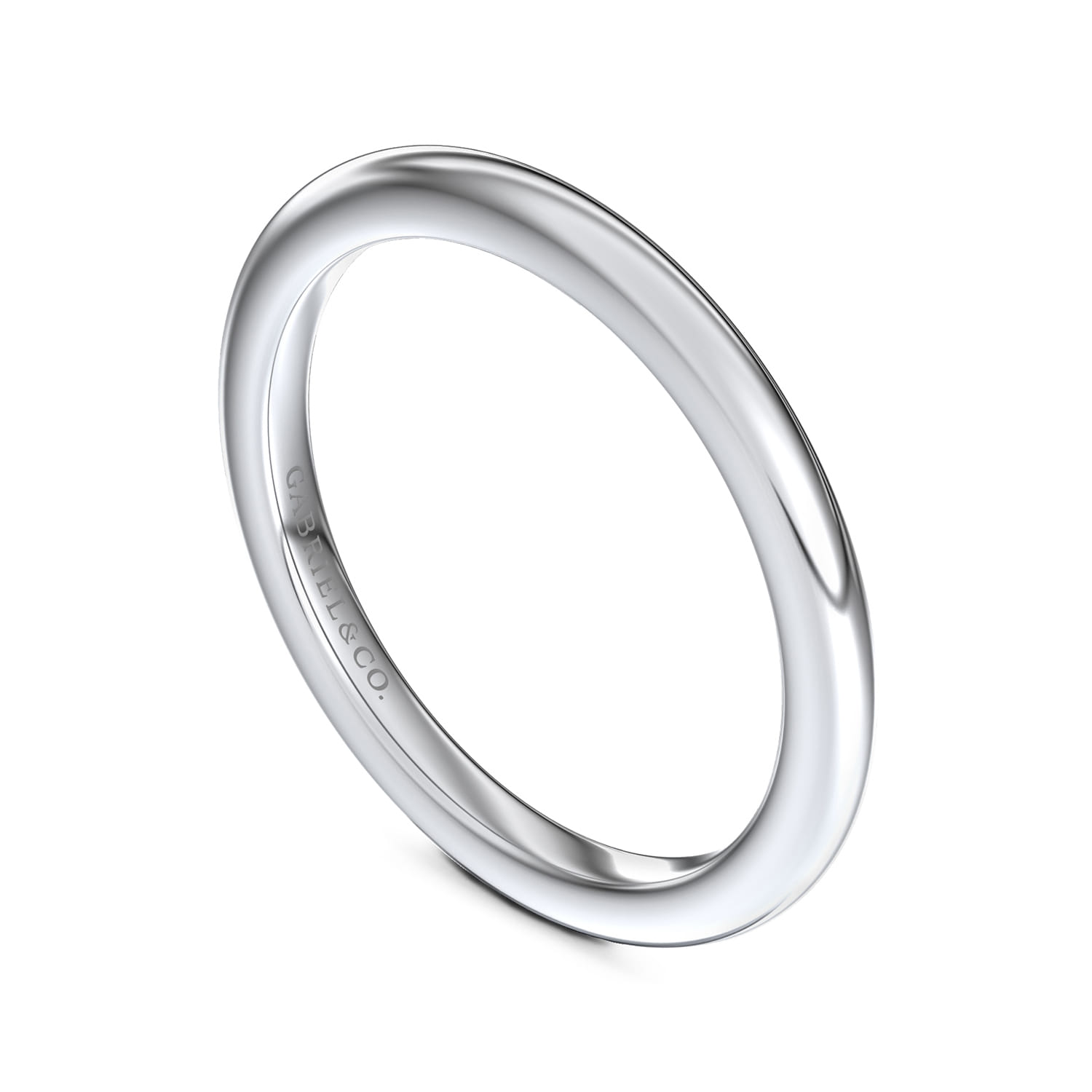 14K White Gold Matching Wedding Band - Shot 3