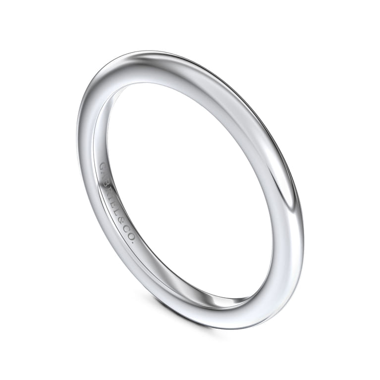 14K White Gold Matching Wedding Band - Shot 3