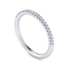 14K White Gold Matching Wedding Band - 0.16 ct