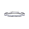 14K White Gold Matching Wedding Band - 0.16 ct