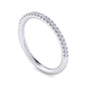 14K White Gold Matching Wedding Band - 0.16 ct
