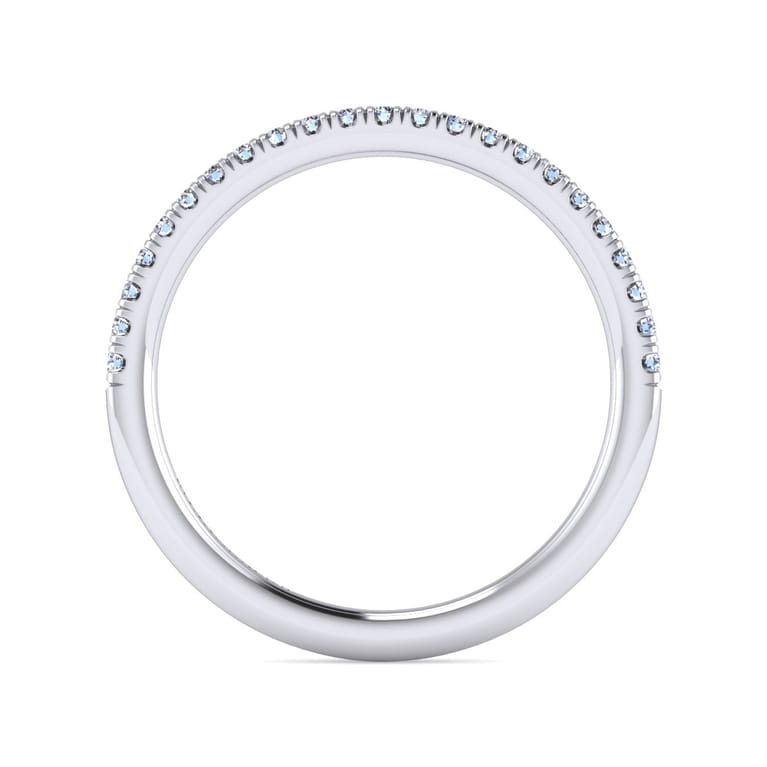 14K White Gold Matching Wedding Band - 0.16 ct - Shot 2