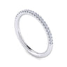 14K White Gold Matching Wedding Band - 0.16 ct